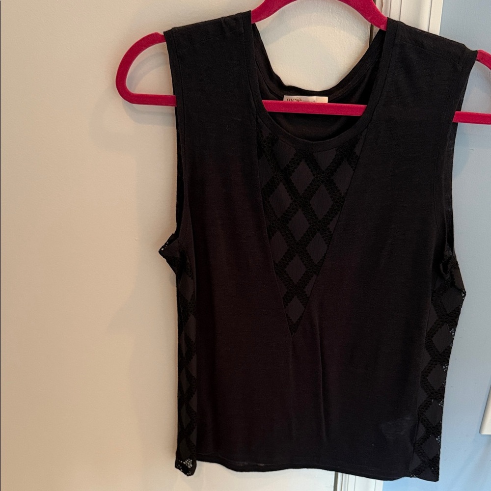 Maje Navy Sleeveless Top